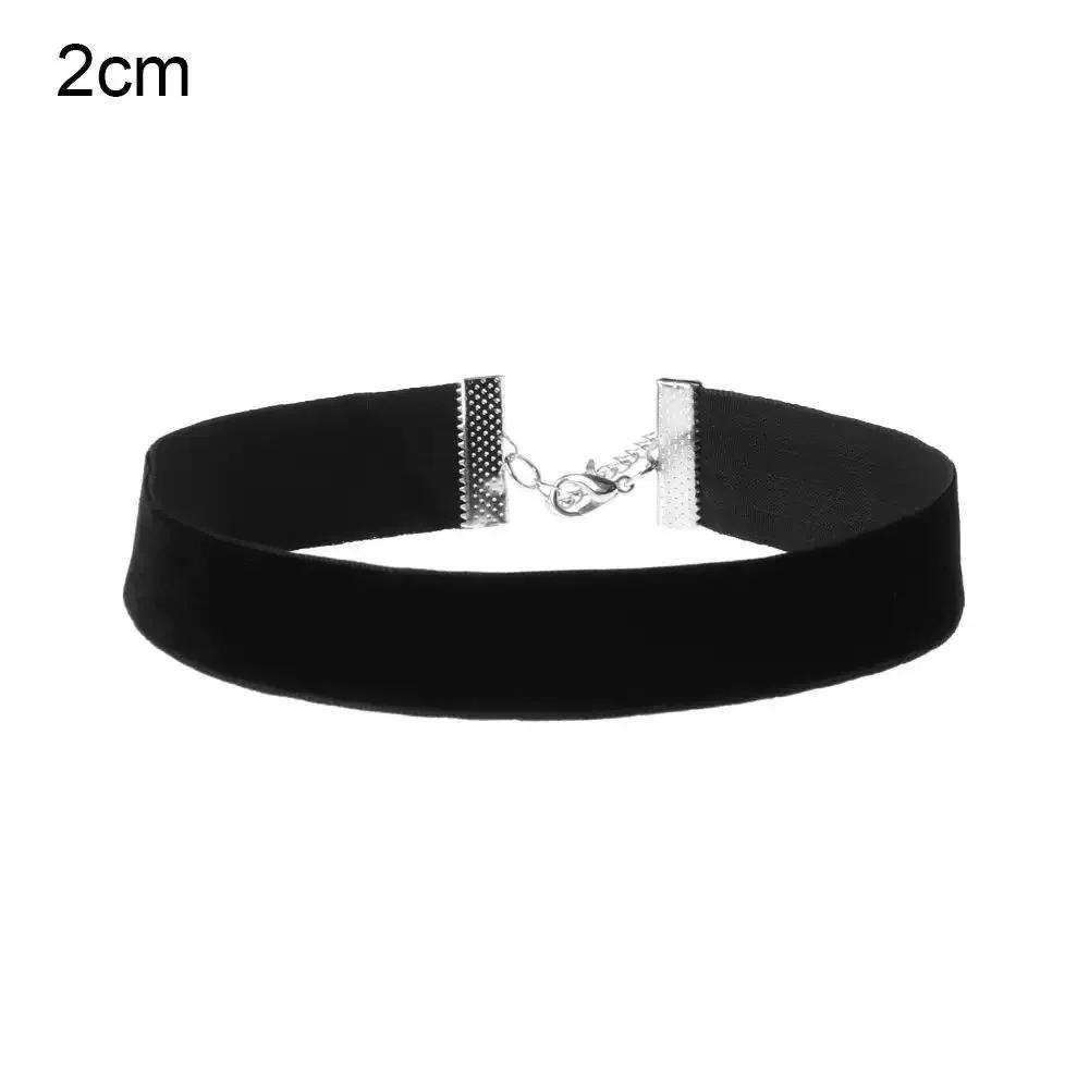 Gothic Black Velvet Choker Necklace Adjustable Rope Women Girl Kpop Jewelry Accessories for Party Gift
