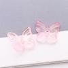 Set of 30 Colorful Transparent Glass Butterfly Charms for DIY Jewelry and Crafting