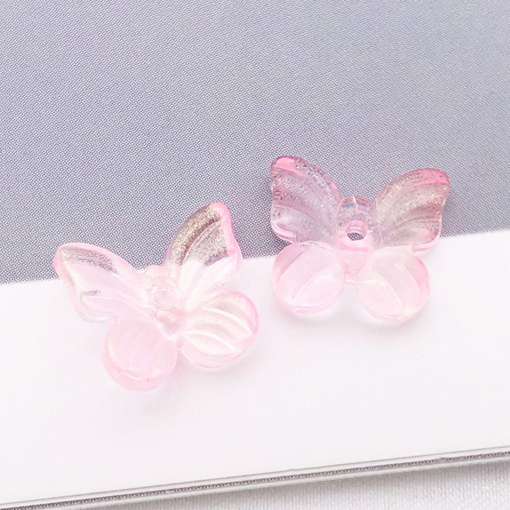 Set of 30 Colorful Transparent Glass Butterfly Charms for DIY Jewelry and Crafting
