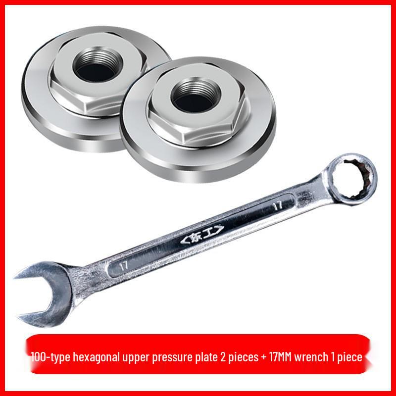 Universal Angle Grinder Flange Set: 100-Piece Kit with Nut, Screw, and Polisher Accessories