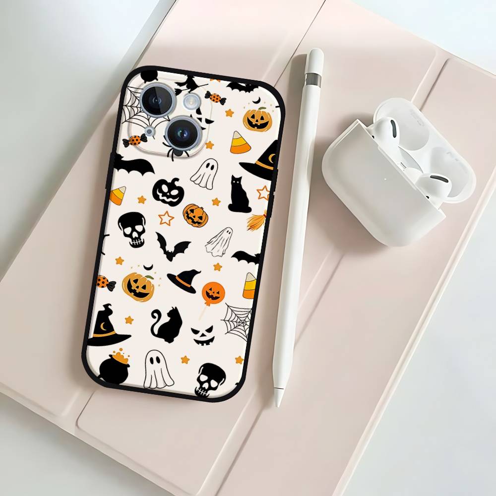 Halloween Black Phone Case That Fits For IPhone 17,16,15,11,13,14 Pro Max,Plus,X,Xr,Xs Max,13Mini