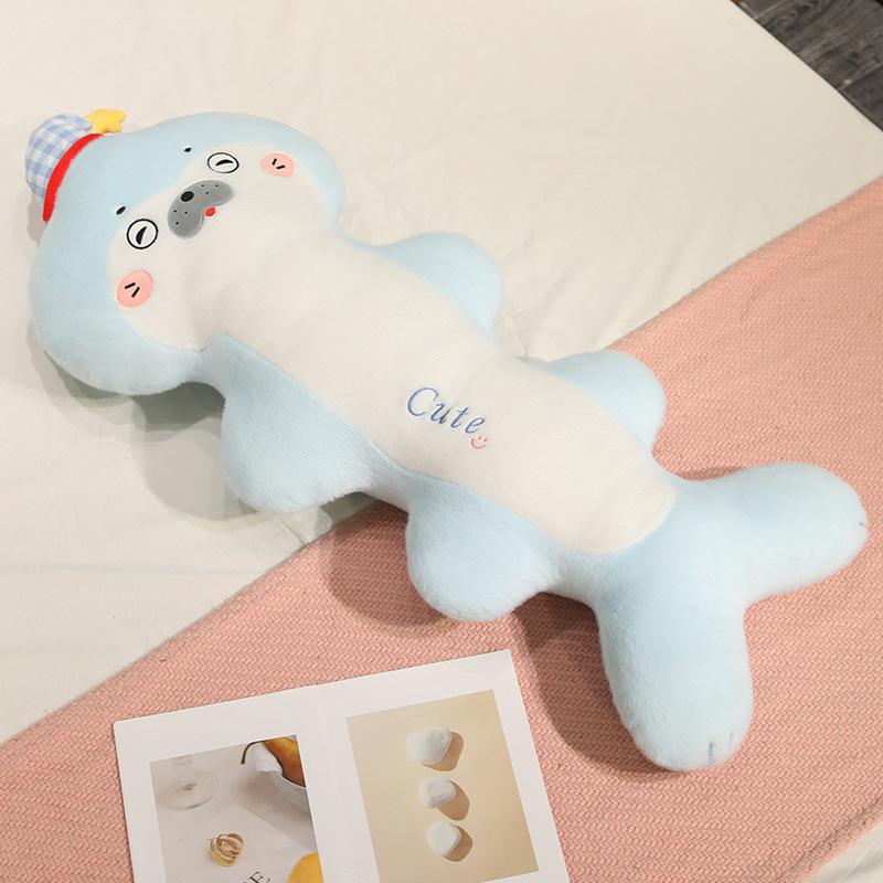 Seal Fishbone Plush Pillow - Cute Bedtime Companion for Boys & Girls