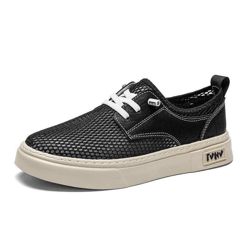 Men s Summer Fashion Mesh Loafers: Breathable, Casual, and Stylish 39 чёрный