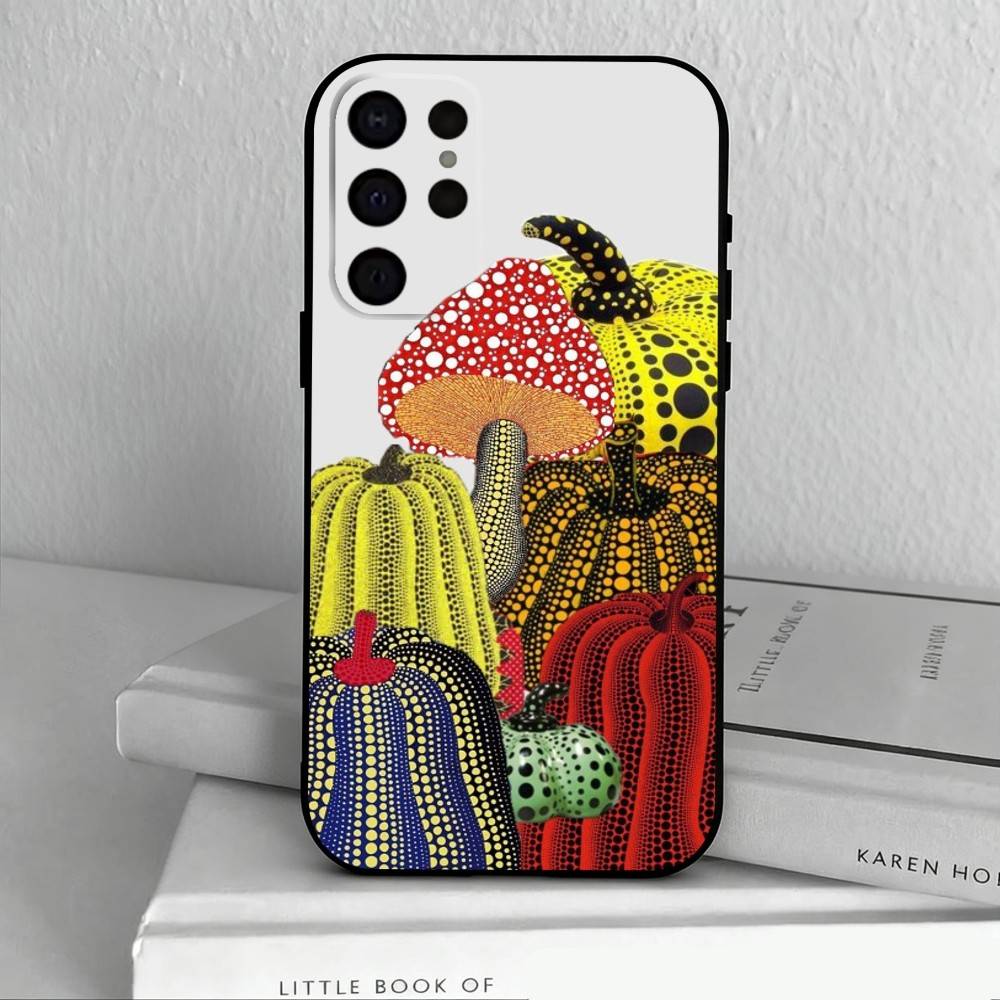 F-Funny Pumpkin Y-Yayoi K-K-Kusama  Phone Case For Samsung S25,24,23,22,30,21,10,9,Ultra,Plus,Lite,FE,4,5 G Soft Black Case