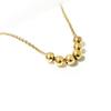 Classic Minimalism Geometric Six Small Golden Beads Necklace Women Gold Color Stainless Steel Does Not Fade Collar Chain Jewelry