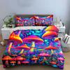"Colorful Fantasy Mushroom Set" Bedding Duvet Cover Set Duvet Cover Pillowcases (1 * Duvet Cover 2 * Pillowcases, Without Duvet Insert)