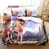 Touhou Project Bedding Set Printed Single Comforter Quilt Bed Cover Duvet Cover Pillow Case 3 Pieces Sets Kids Adult Size Kawaii