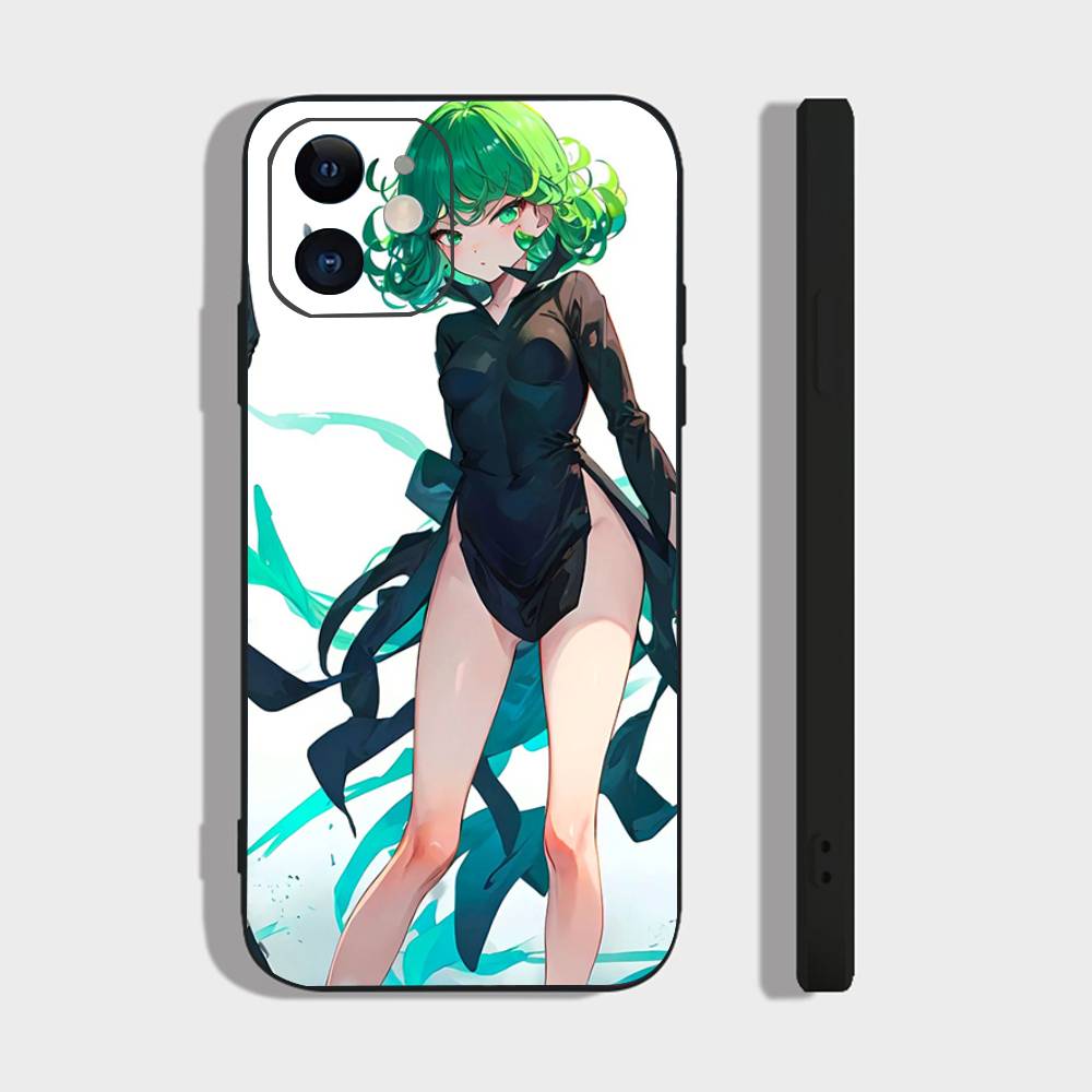 Senritsu No Tatsumaki Anime One Punch Man Phone Case For IPhone 17 Air 16 15 14 13 Pro Max 11 12 Black Silicone Cover