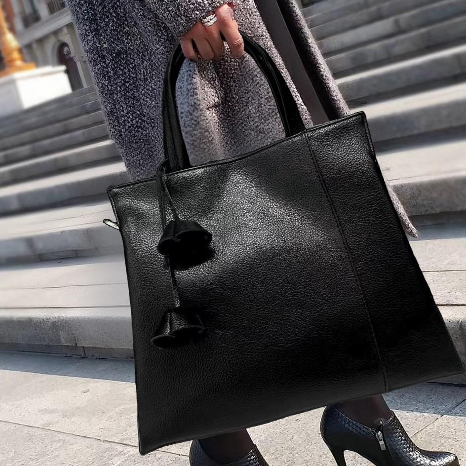 Женская модная деловая сумка-тоут в ретро-стиле большой вместимости