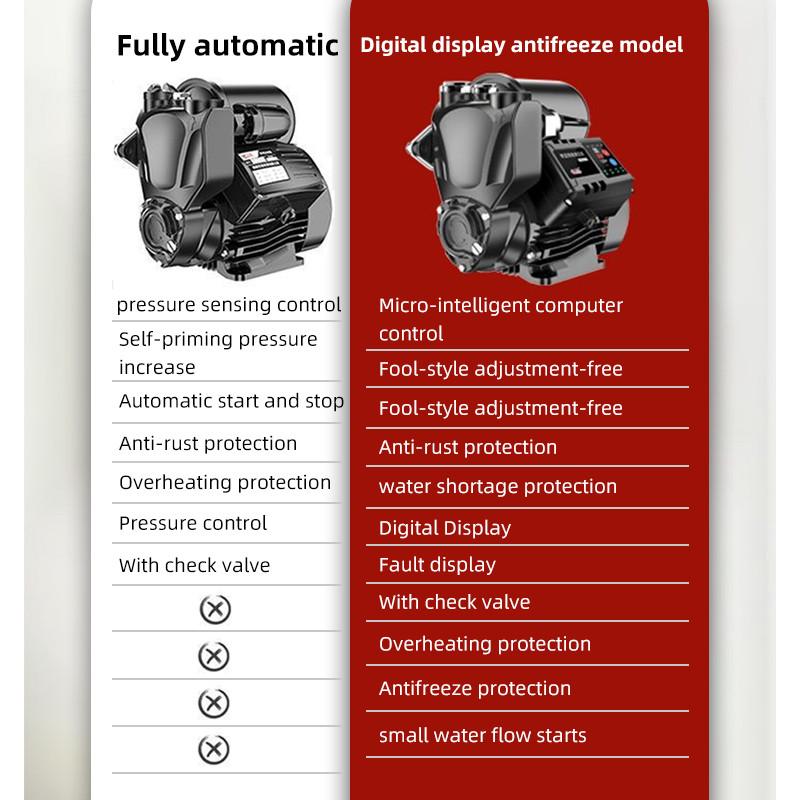 High Power Silent Water Heater Booster Pump Silent Self-priming Pump Fully Automatic Water Pressure Booster Pump