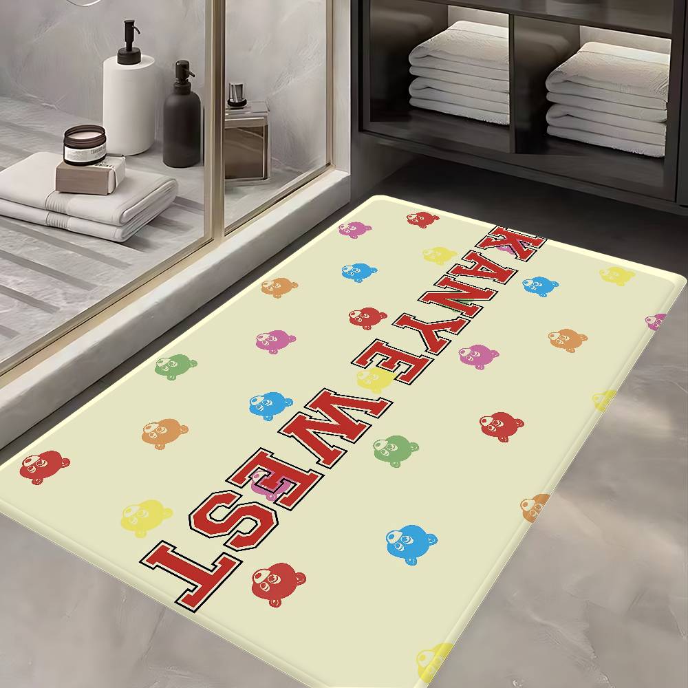 Kanye West Anmie Bathroom Mat Non-Slip Laundry Room Mat Laundry Decor Balcony Child Living Room Toilet Rug