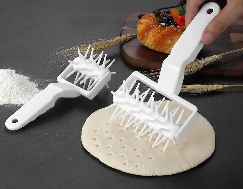 Baking Cooking Tools Pizza Rolling Pin Punch Pastry Rolling Pin Pie Embossing Dough Rolling Process Dry Dough Pie Hole