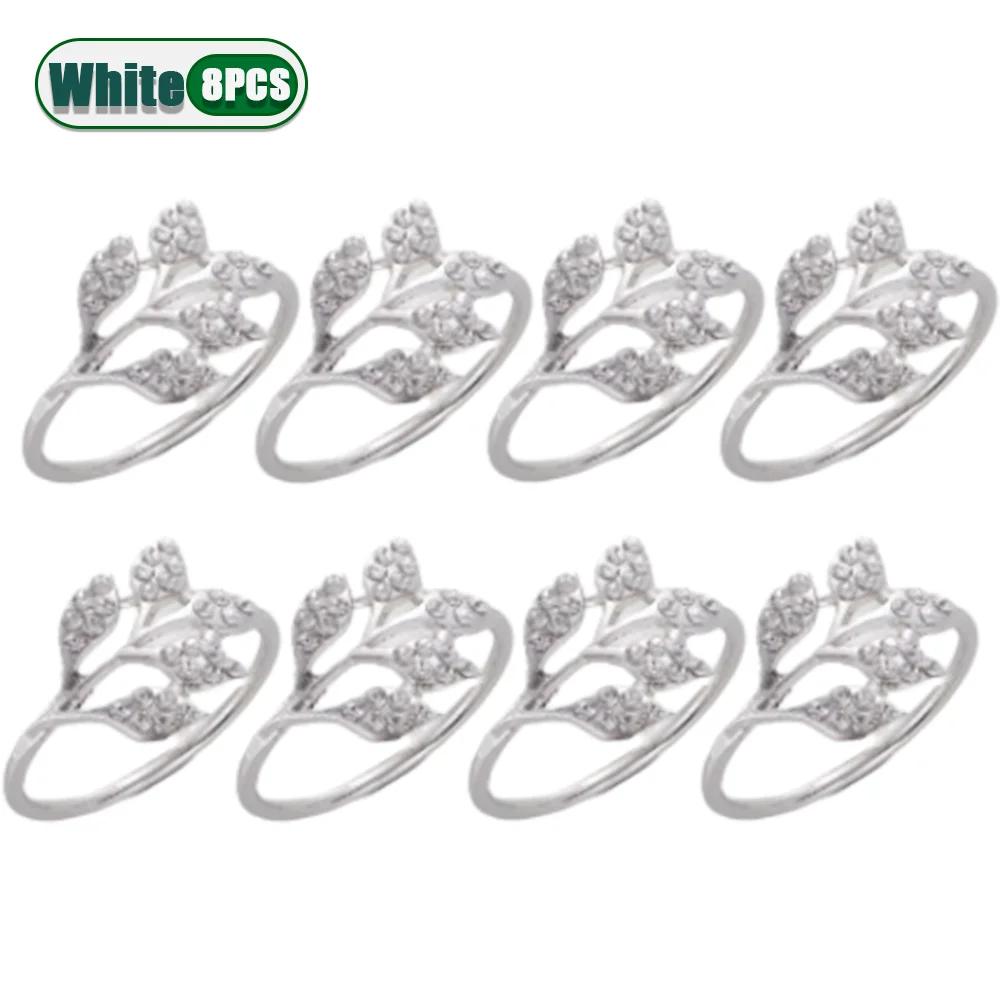 Green Leaf Napkin Rings Durable Metal Design Reusable and Easy To Clean Ideal for Weddings Parties and Holiday Celebrations