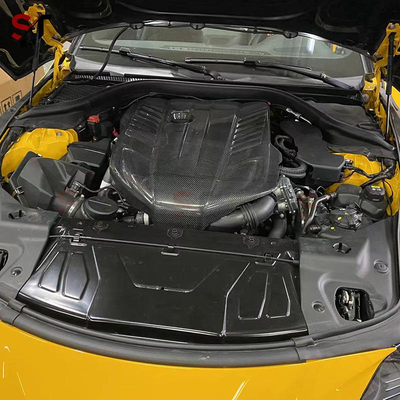 Carbon Fiber Bull Demon Engine Hood Cover for Toyota Supra A90/A91