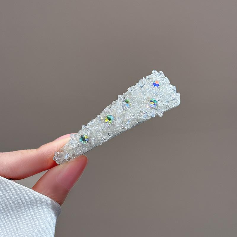 

1 шт. Модная заколка-клипса BB с блестящими стразами, роскошная заколка для волос со стразами на затылок для женщин и девочек, набор аксессуаров для волос