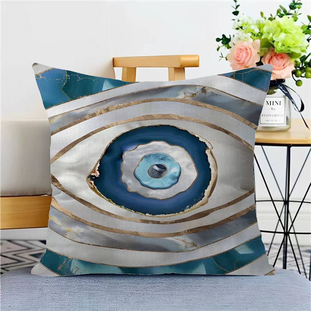 Funny Lucky Evil Eye Pillow Cover Sofa Cushion Cover Home Room Decoration Children Gift
