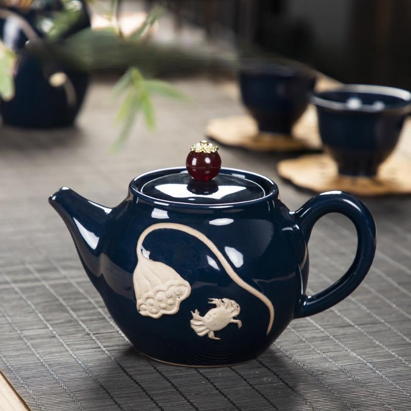 

New Style Agate Teapot Ceramic Pot for Teapots Tea Yixing Kettle Oriental Clay and Teapot Cup Set Teeware
