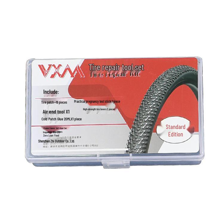Mountain & Road Bike Glue-Free Tire Repair Set with Patch & Lever Tools