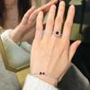 Elegant Pigeon Blood Ruby Jewelry Set: Ring & Necklace - Versatile, Fashionable, and High-Class Feel
