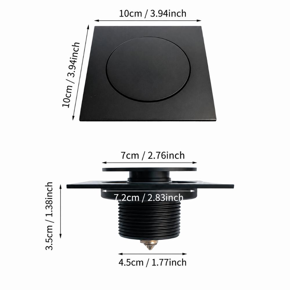 Brass Floor Drain Strainer Square Floor Drain Durable Drain Strainer Home
