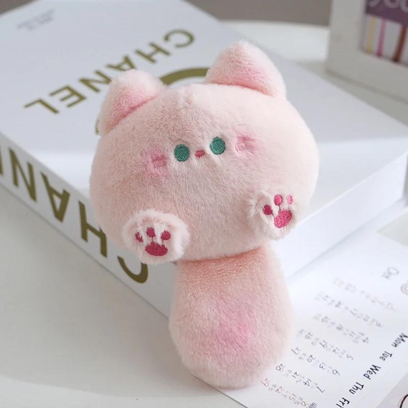 Cute Squeak Cat Series Plush Doll Keychain Backpack Pendant Squeeze The Tail For A Sound Trendy Toy Surprise Collect Girl Gifts