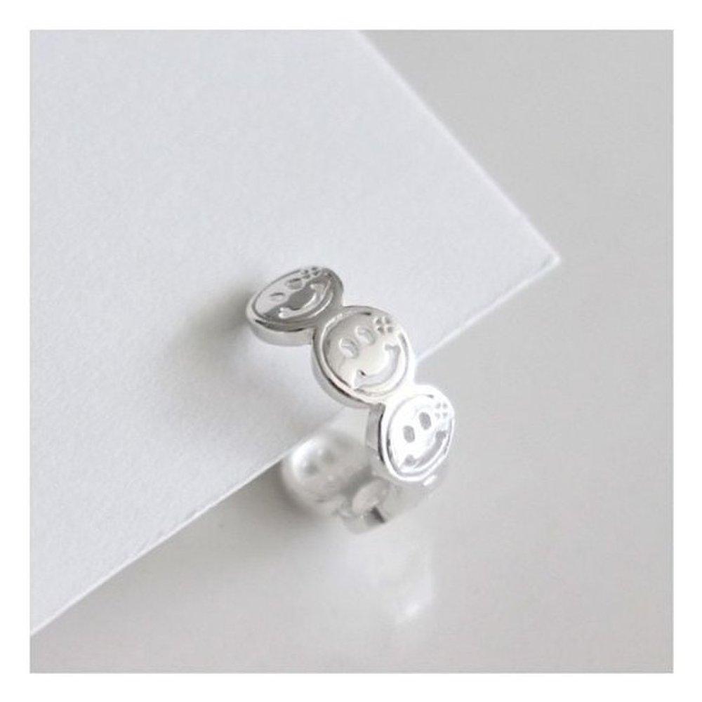 

(Silver925) Smile Cover One Touch Earring Silver Simple Gorgeous