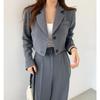 Fashion Autumn Loose Casual Suit Set Two Piece Outfit Blazer and Pants Women Office Wear