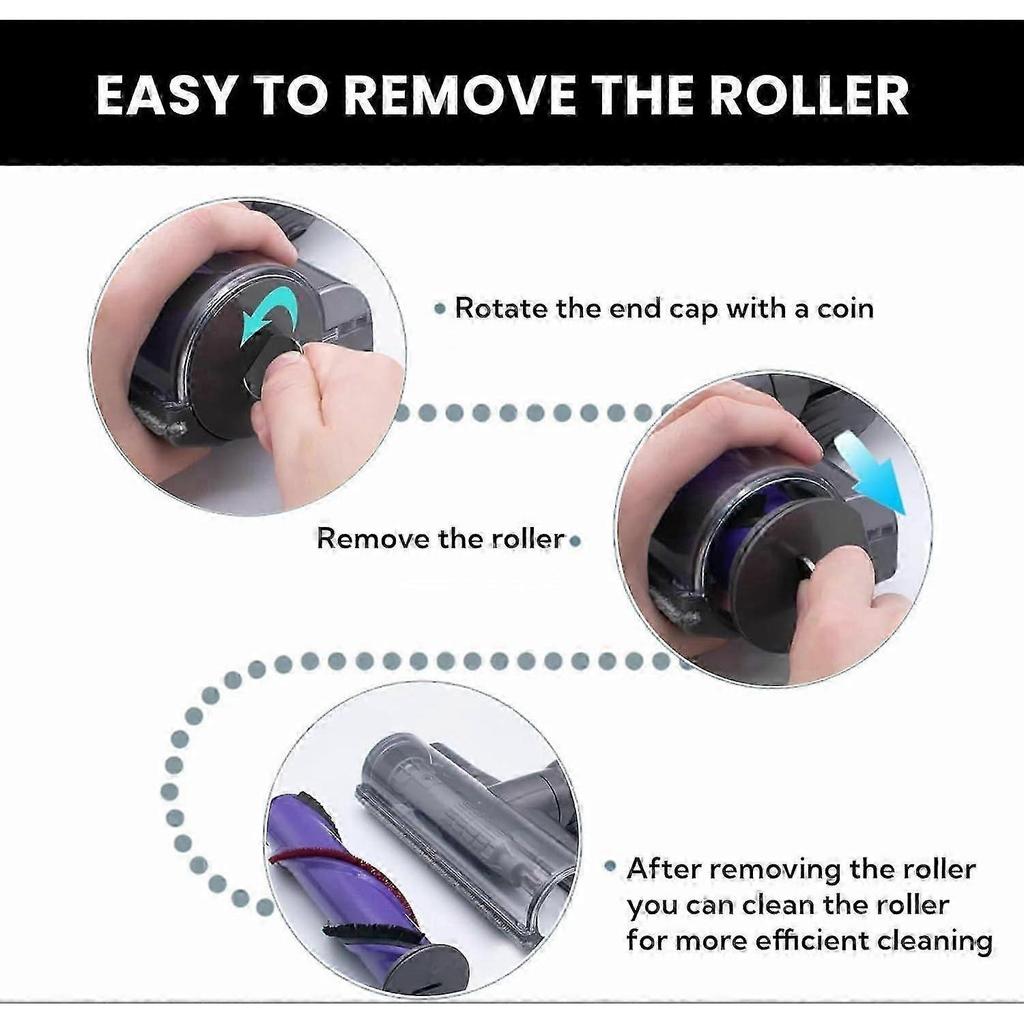 For Dyson V7 V8 V10 V11 V12 V15 Gen5 Vacuum Cleaner Replacement Motorhead Brush Roll and Dust Bin Accessory