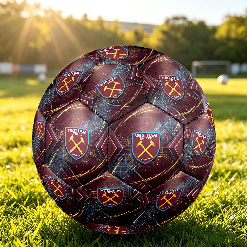 West Ham United FootballPrinted Size 5 Soccer Bootball, Anti Slip Adult Match Football Souvenir for Football Fans
