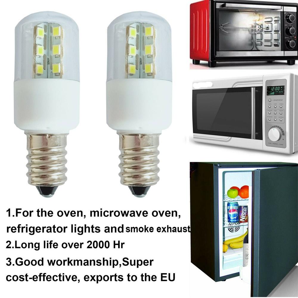 E14 LED Indicator Lamp Light Microwave Oven Light Bulb Freezer Refrigerator Lamp AC220V 3W SMD5050 Cold/Warm White Light