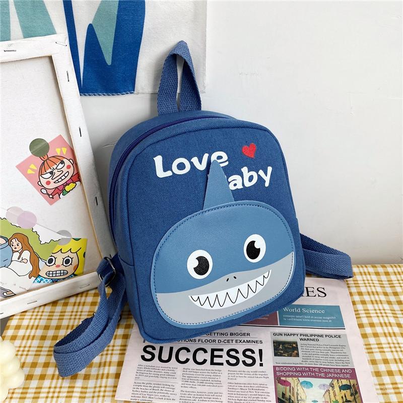 Adorable Animal Print Canvas Backpack For Kids Lightweight Breathable Design