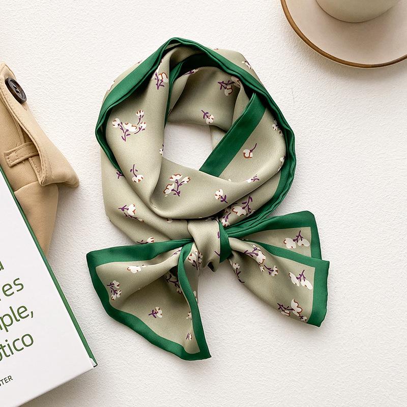 

Модный шейный платок для волос, шарфы, женские повязки на голову с принтом, шарфы на шею