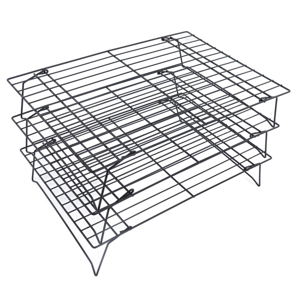 13 Inch Iron Baking Rack 3 Layer Non Stick Cooling Racks for Cooking Baking Cake Biscuits