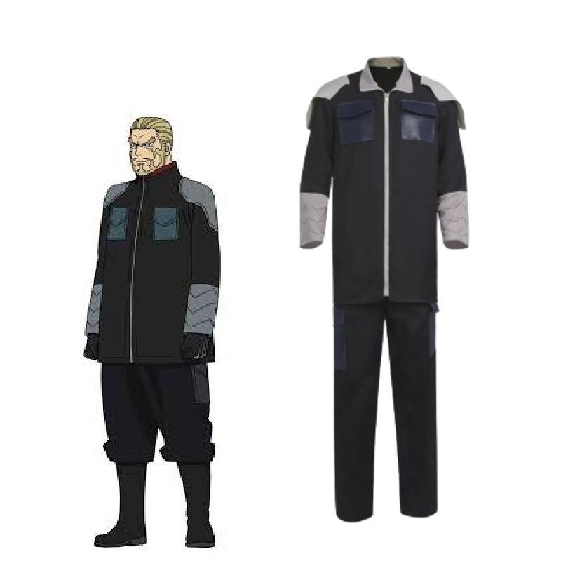 High-quality Polyester Monster No. 8 Cosplay Costume Black Anime Team Uniform For Men And Women