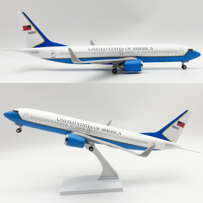Decoration Room 1/240 Scale 30cm Airplane B737 Air Force One Airways Model with Landing Gear Resin Diecast Finished Model