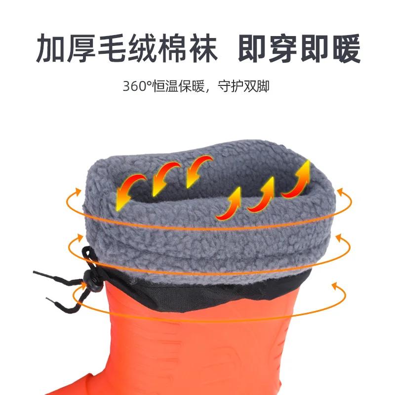 Móda Nové EVA Teplé Holínky Venkovní Bezpečnostní Vodní Obuv Pánská Rybářská Mytí Aut Pracovní Obuv Pánská Módní Holínka po Koleno