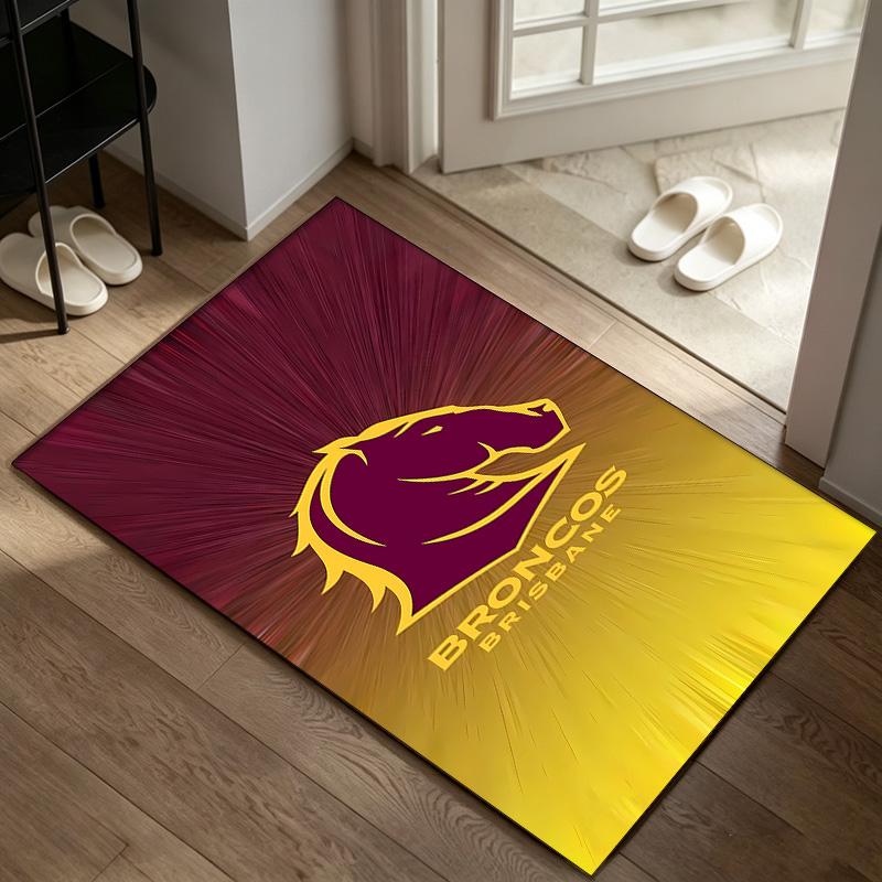 Brisbane Broncos A rug suitable for office chair areas living rooms and computer desks perfect for home offices and an ideal holiday gift