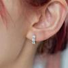 Small Hoop Earrings 925 Sterling Silver Hollow Sparkling Ear Buckles For Women Wedding Fine Jewelry