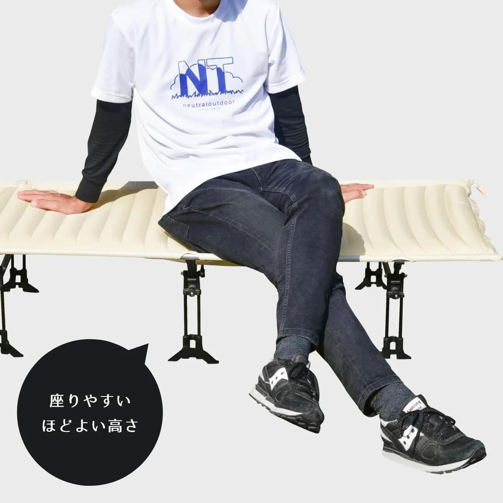 NEUTRAL OUTDOOR Cot Camping Air Bench Cot Ultra Light Outdoor Bed Folding Tall 30cm Simple Bed Disaster Prevention Sleeping in Car Tent