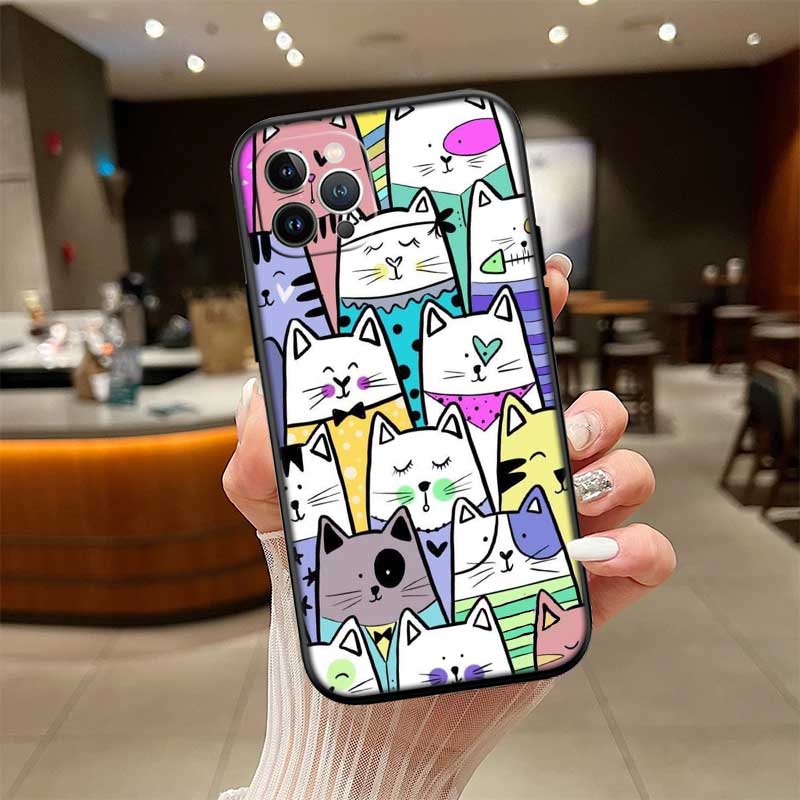 

RE18 Cat Cartoon New High-End Shell Phone Case for Xiaomi Poco C40 C50 C51 C55 C65 C71 C75 F3 F5 F6 F7 M2 M3 Pro Ultra Poco M2
