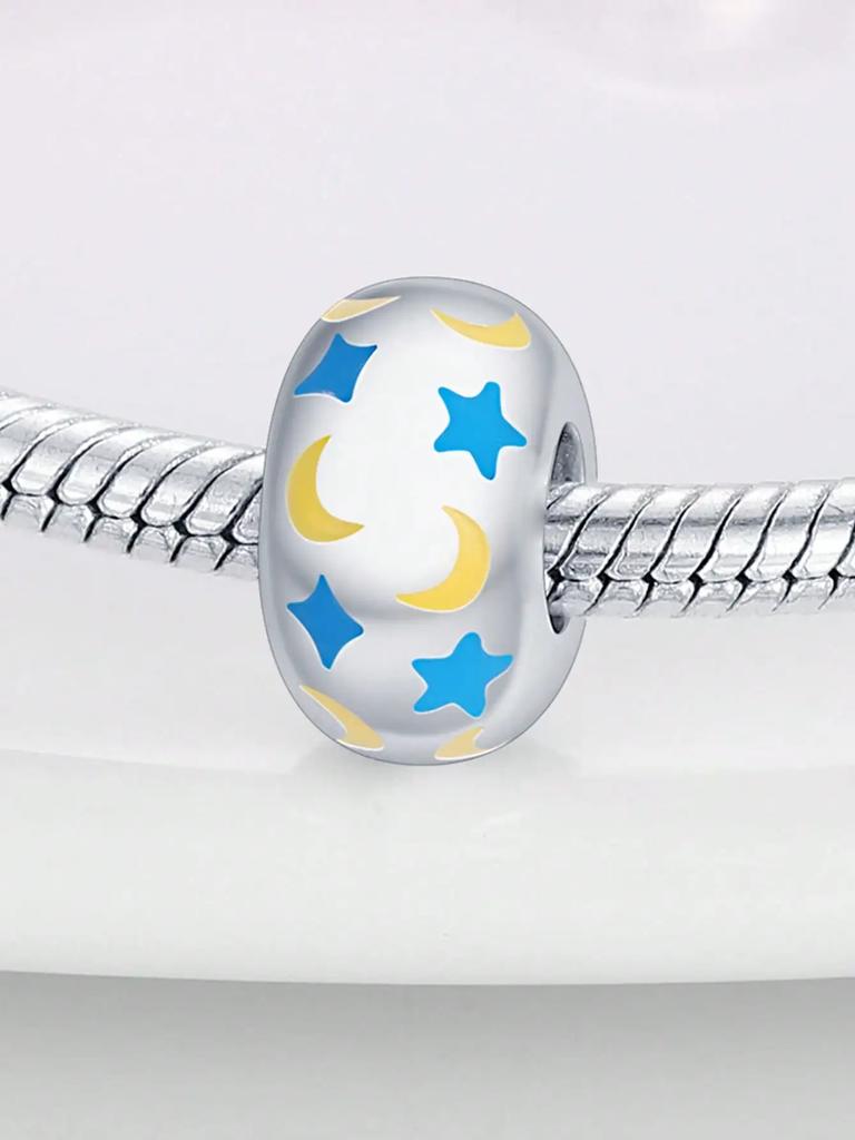 Charms Plata Stars And Moon Beads For Charmsoriginales Bracelet Beads Jewellery Making Women'S Gift