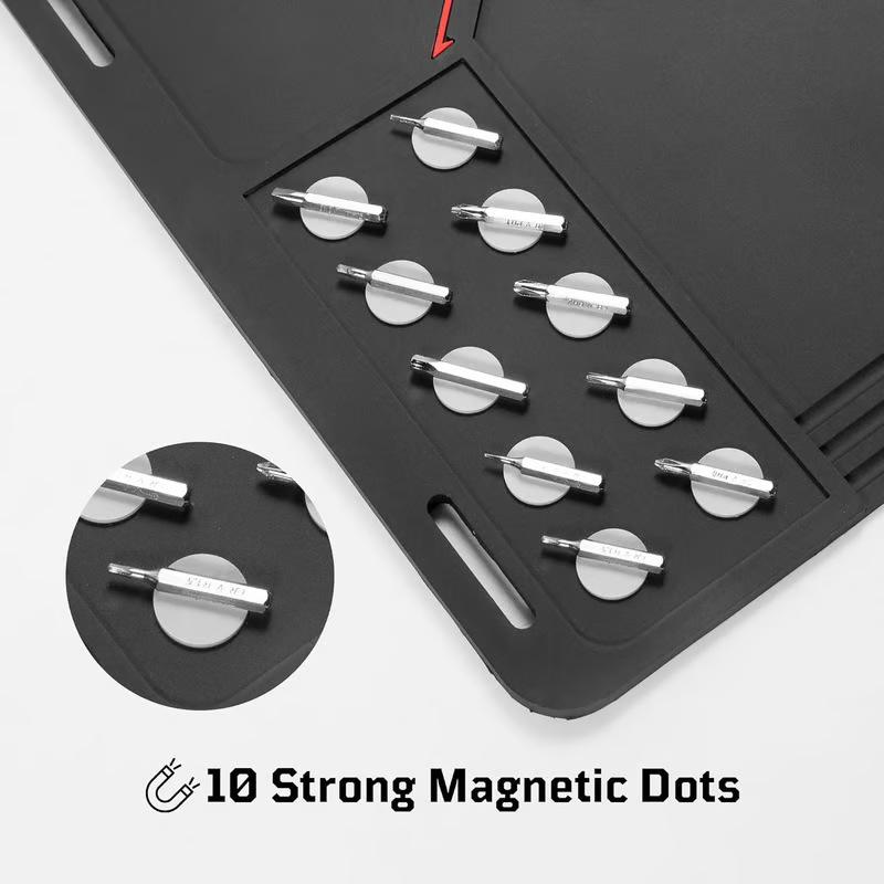 Gun Cleaning Mat Rifle Pistol Gun Mat With Magnetic Dots Non-Slip With Organizer Parts Tray Protective Workbench Mat