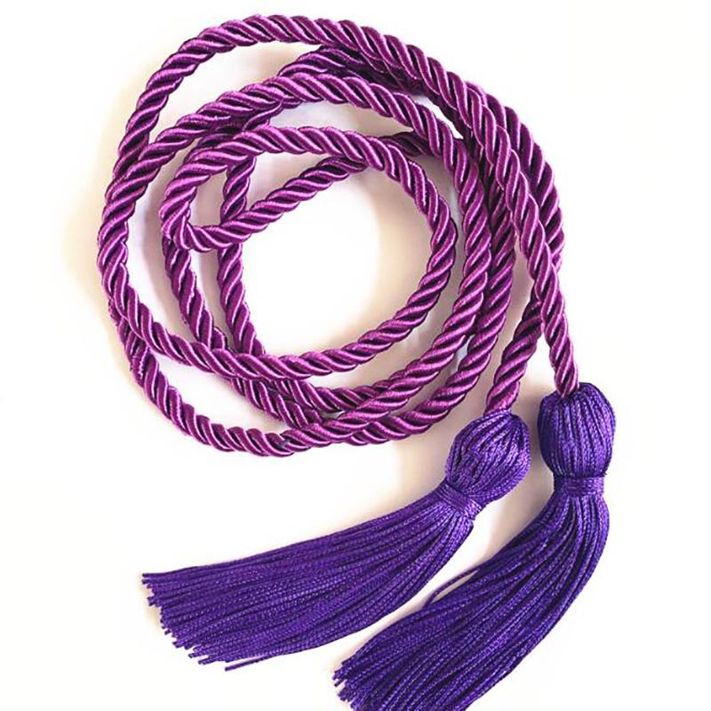 1pc Graduation Honor Cords Craft Braided Tassels Drawstring Rope Polyester Yarn Honor Cord for Graduation Students Bachelor Gown