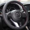 Schwarze Kunstleder Handgenähte Auto Lenkradabdeckung Für Mazda CX-5 CX5 Atenza 2014 Neuer Mazda 3 CX-3 2016