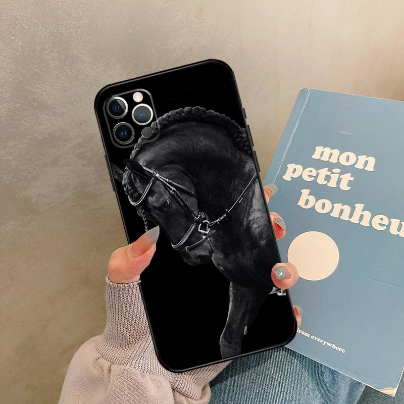 Domineering Cool Horse Case For iPhone 17 Air 16 15 14 13 11 12 Pro Max 13 Mini XR 15 16 Plus 16e Back Cover Shell