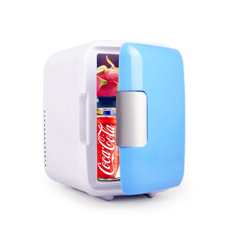 4L Dual-Use Mini Car Refrigerator with Insulation, Portable for Home and Car; Customizable Logo Option