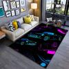 Vintage Neon Car Pattern Carpet Suitable As a Non-slip Mat for the Living Room or Bedroom Sofa