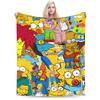 Funny S-Simpsons Cartoon Warm Cozy Blanket  Print Camping Bedding Throws Outdoor Flannel Bedspread Sofa Bed Cover