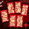 6pcs Blessing Horse Year Money Envelope Paper Money Packets Red Packet Gift Bags  Marriage Event