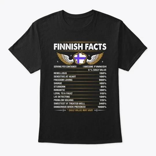 Финские факты Упрямый Романтик Футболка Сделано в США Размеры от S до 5XL M